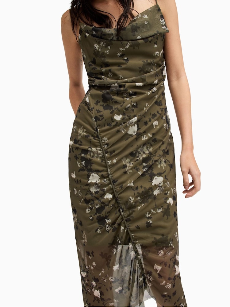 AllSaints Green Ulla Kora Dress - Image 2 of 6