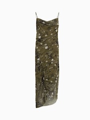 AllSaints Green Ulla Kora Dress - Image 6 of 6