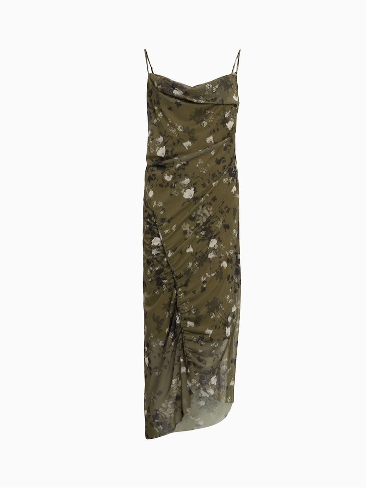 AllSaints Green Ulla Kora Dress - Image 6 of 6