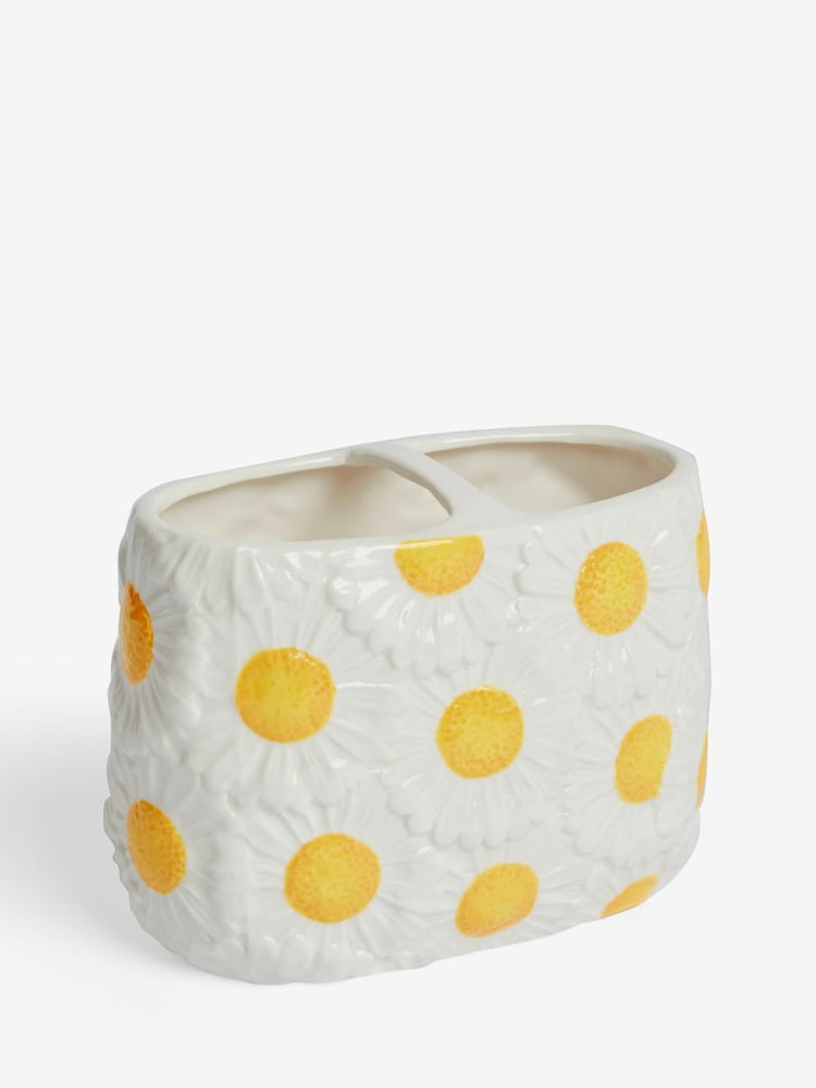 White Daisy Toothbrush Tidy - Image 4 of 4