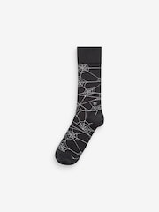 Black/White Halloween Socks 2 Pack - Image 2 of 4