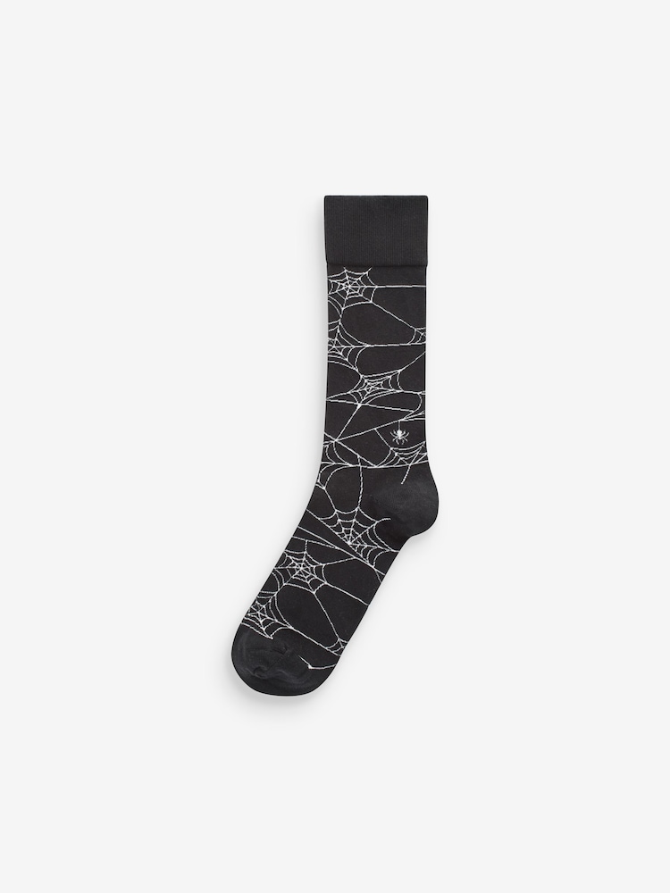 Black/White Halloween Socks 2 Pack - Image 2 of 4