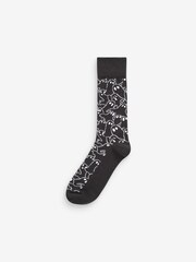 Black/White Halloween Socks 2 Pack - Image 3 of 4