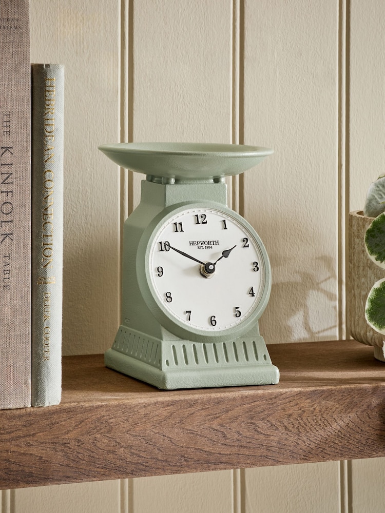 Sage Green Retro Scales Clock - Image 2 of 4