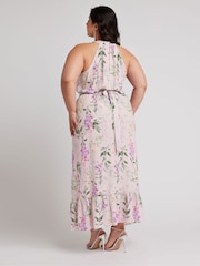 Yours Curve YOURS LONDON Curve Pink Floral Print Maxi Dress - Image 3 of 4