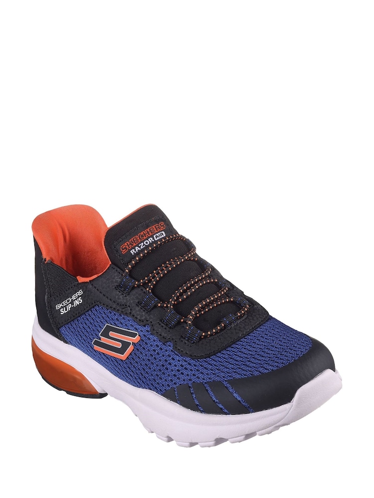 Azul - Zapatillas de deporte sin cierres para niños Razor Air Hyper-brisk de Skechers - Imagen 2 de 3 Azul - Zapatillas de deporte sin cierres para niños Razor Air Hyper-brisk de Skechers - Imagen 2 de 3