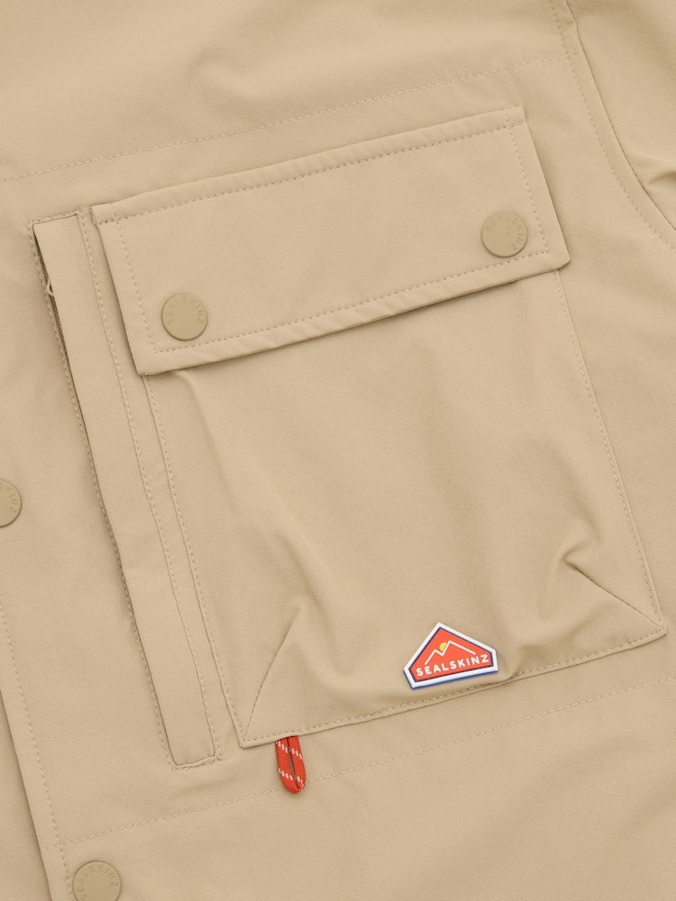 Sealskinz Grey Salthouse Men's Trail Overshirt - Image 5 of 5 Sealskinz Grey Salthouse Men's Trail Overshirt - Image 5 of 5
