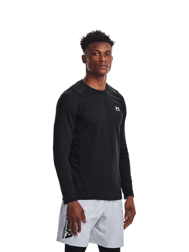 Under Armour Black Cold Gear Armour Fitted Sweat Top - Image 2 of 6