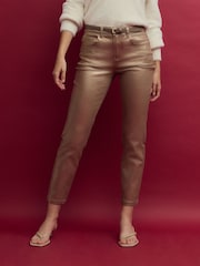 Champagne Gold Slim Straight Jeans - Image 3 of 8