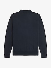Fred Perry Vertical Stripe Knitted Polo Shirt - Image 6 of 6