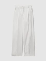 Pantalón de traje ancho de algodón Harper de Reiss - Imagen 2 de 6