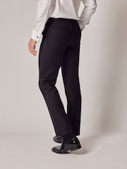 Hawes & Curtis Slim Dinner Suit Black Trousers With Side Adjusters - Image 2 of 4