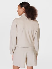 Sweaty Betty Mineral Beige Explorer Half Zip Midlayer Top - Image 2 of 8