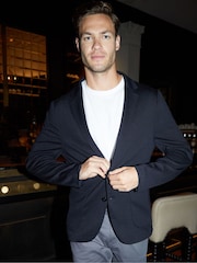 Threadbare Black Luxe Jersey Single Breasted Blazer - Image 2 of 4