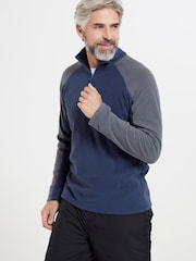 Mountain Warehouse Dark Blue Mens Ashbourne II Half Zip Fleece - Image 1 of 5