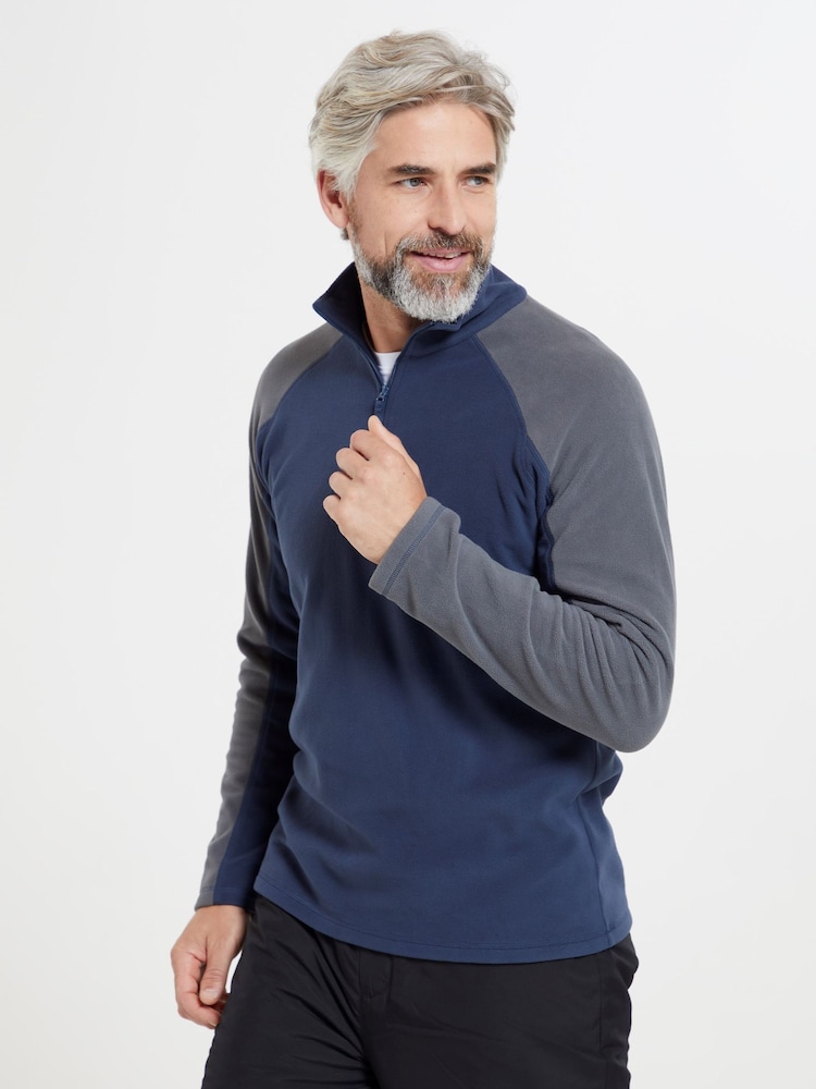 Mountain Warehouse Dark Blue Mens Ashbourne II Half Zip Fleece - Image 1 of 5