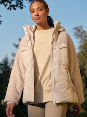 Ecru Teddy Borg Patch Jacket - Image 1 of 9