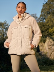 Ecru Teddy Borg Patch Jacket - Image 3 of 9