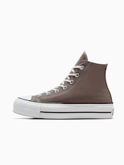 Converse Brown Chuck Taylor All Star Lift High Top Trainers - Image 2 of 7