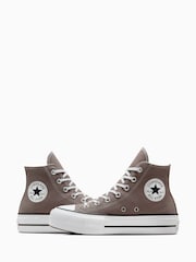 Converse Brown Chuck Taylor All Star Lift High Top Trainers - Image 4 of 7