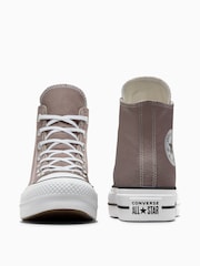 Converse Brown Chuck Taylor All Star Lift High Top Trainers - Image 5 of 7