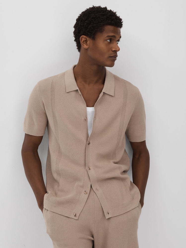 Paige Cotton-Linen Knitted Shirt - Image 1 of 5