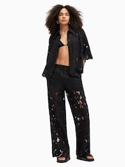 Zwart - AllSaints Charli Embellished Trousers - Image 1 of 9