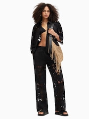 Zwart - AllSaints Charli Embellished Trousers - Image 2 of 9