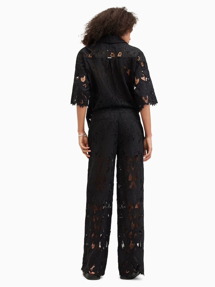 Zwart - AllSaints Charli Embellished Trousers - Image 3 of 9