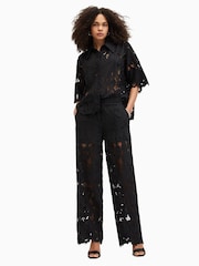 Zwart - AllSaints Charli Embellished Trousers - Image 4 of 9