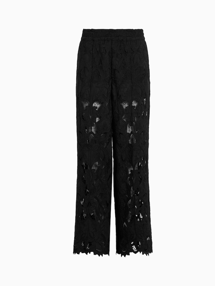 Zwart - AllSaints Charli Embellished Trousers - Image 9 of 9
