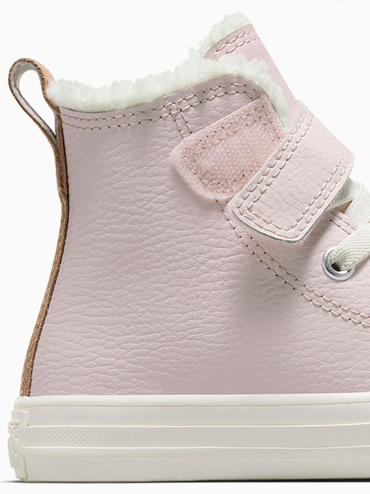 Converse Chucks Infant Pink Leather Converse Converse All Star Hi