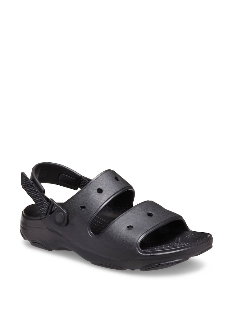 Crocs Black Dark Adults All Terrain Two Strap Sandals - Image 2 of 6 Crocs Black Dark Adults All Terrain Two Strap Sandals - Image 2 of 6