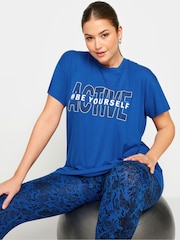 Yours Curve Blue Be yourself Active Top - Image 1 of 5
