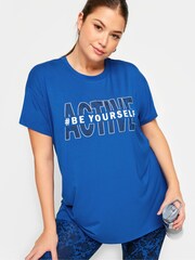 Yours Curve Blue Be yourself Active Top - Image 4 of 5