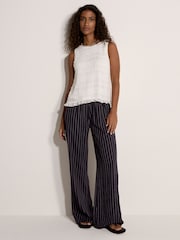 Apricot Cream Crinkle Ruffle Chiffon Top - Image 1 of 5