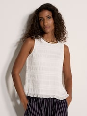 Apricot Cream Crinkle Ruffle Chiffon Top - Image 4 of 5