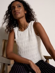 Apricot Cream Crinkle Ruffle Chiffon Top - Image 5 of 5