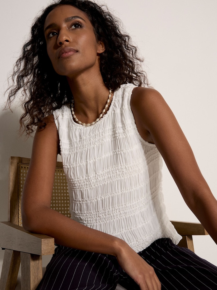 Apricot Cream Crinkle Ruffle Chiffon Top - Image 5 of 5