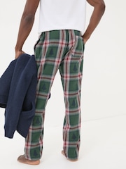 FatFace Green Christmas Tree Check Pyjama Bottoms - Image 2 of 6