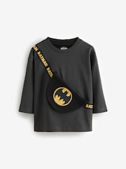 Black Batman 100% Cotton Long Sleeve Bumbag T-Shirt (3mths-8yrs) - Image 4 of 8