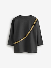 Black Batman 100% Cotton Long Sleeve Bumbag T-Shirt (3mths-8yrs) - Image 5 of 8