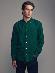 Зеленый - Long Sleeve Cord 100% Cotton Oxford Shirt - Изображение 1 из 7