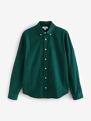 Зеленый - Long Sleeve Cord 100% Cotton Oxford Shirt - Изображение 5 из 7