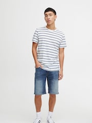 Blend Blue Stretch Denim Shorts - Image 3 of 5