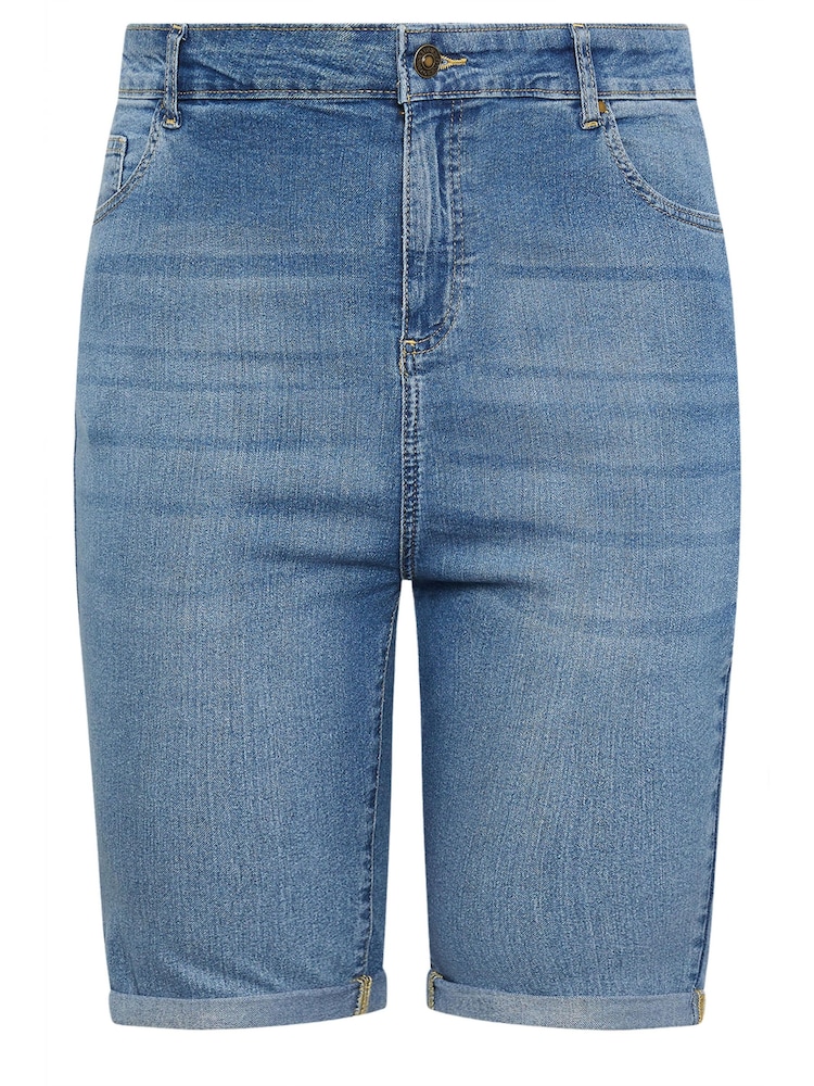 Pantalones cortos de denim básicos de Yours Curve - Imagen 4 de 4 Pantalones cortos de denim básicos de Yours Curve - Imagen 4 de 4