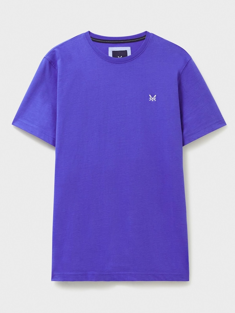 Dunkelblau - Crew Clothing, klassisches T-Shirt aus 100 % Baumwolle - Bild 4 von 4