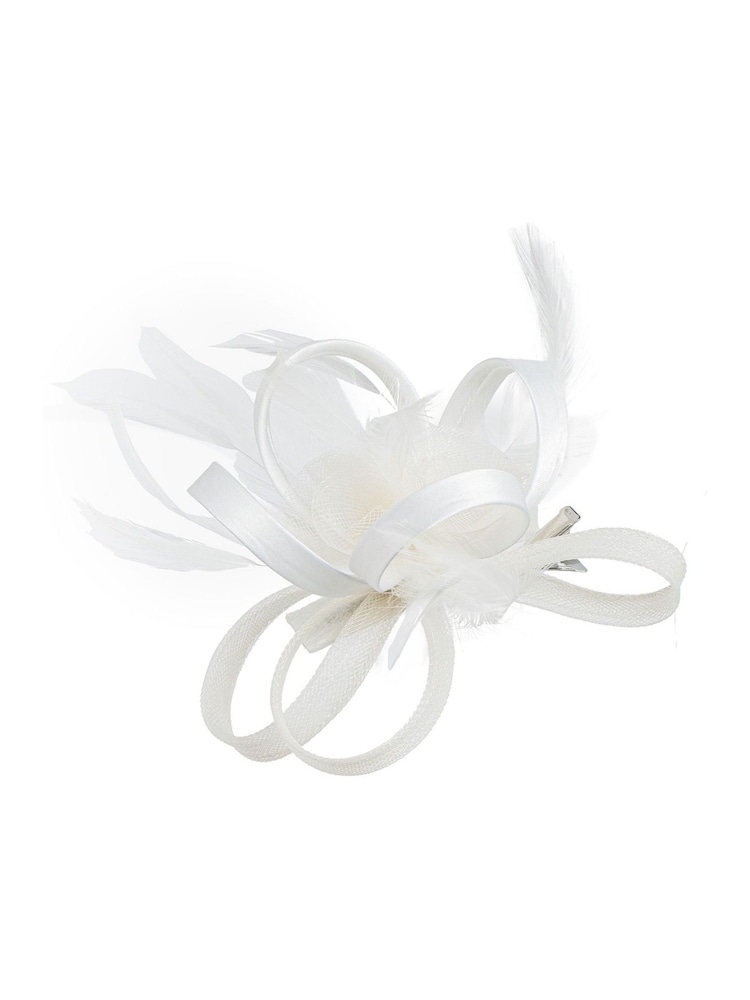 Aela Cream Satin Fascinator - Image 2 of 2
