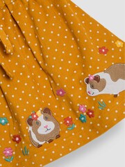 JoJo Maman Bébé Mustard Guinea Pig Applique Cord Skirt - Image 3 of 3