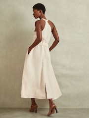 Reiss Cream Tayah Modal Blend Parachute Midi Dress - Image 5 of 6
